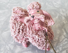 Load image into Gallery viewer, 1950s Pink Spaghetti Mother Poodle and Puppies