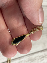 Load image into Gallery viewer, victorian mourning necklace&#39;s length about a thumb wide