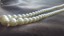 Load image into Gallery viewer, Vintage Pearl Necklace - estate pearl jewelry, 16&quot; pearl necklace, pearl choker, 1950s, sterling silver