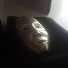 Load image into Gallery viewer, Estate Sterling Silver Drama Mask Necklace and Chain - 1950s  Sterling Silver Chain Evco