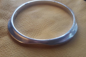 Estate Silver Bangle Bracelet, Modern Silver Bracelet, 1960s 1970s