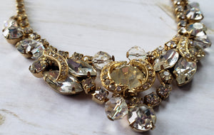 Vintage 1960s Elaborate Rhinestone and Crystal Choker - Bridal Necklace, Evening Wear, Formal Necklace, Vintage Style, Something Old