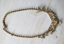 Load image into Gallery viewer, Vintage 1960s Elaborate Rhinestone and Crystal Choker - Bridal Necklace, Evening Wear, Formal Necklace, Vintage Style, Something Old