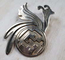 Load image into Gallery viewer, Estate Sterling Silver Mexican 925 Silver Modernist 1950s 1960s brooch - Taxco, vintage Mexican jewelry, estate silver jewellery