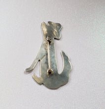 Load image into Gallery viewer, Estate Sterling Silver Southwestern 925 Silver Coyote Trickster Wolf brooch - vintage western jewelry, estate silver jewellery