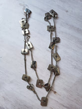 Load image into Gallery viewer, 1980s Mexx Silver Tone Long Modern Necklace, Boho, Eclectic Vintage Fashion Jewelry