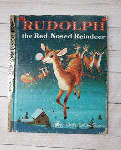 Vintage Christmas Little Golden Books - Rudolph The Red-Nosed Reindeer, The Christmas Story, The Night Before Christmas 1970s