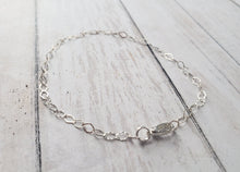 Load image into Gallery viewer, Sterling Silver Hammered Chain Bracelet - simple bracelet, modern silver, daily bracelet, elegant chain bracelet